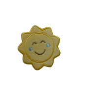 Marbet Iron-on Patch - Sun with Light Blue Cheeks